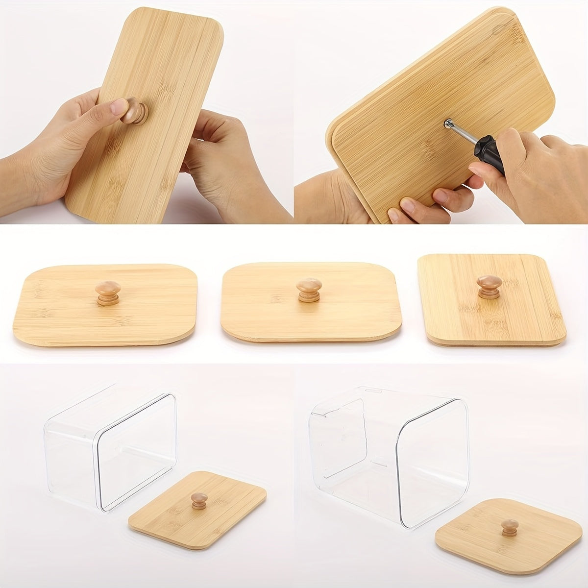 3-Pack Laundry Room Storage Containers - Clear Organizer Set with Lids