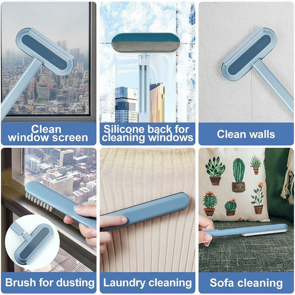 4-in-1 Pet Hair Remover & Cleaning Brush